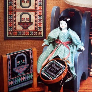 Cross Stitch And Country Crafts vintage Cross Stitch Pattern Magazine mars/avril 1989
