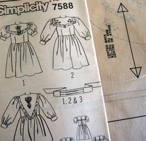 Girls' Dress in Two Lengths Size 12, 14 Simplicity Jessica