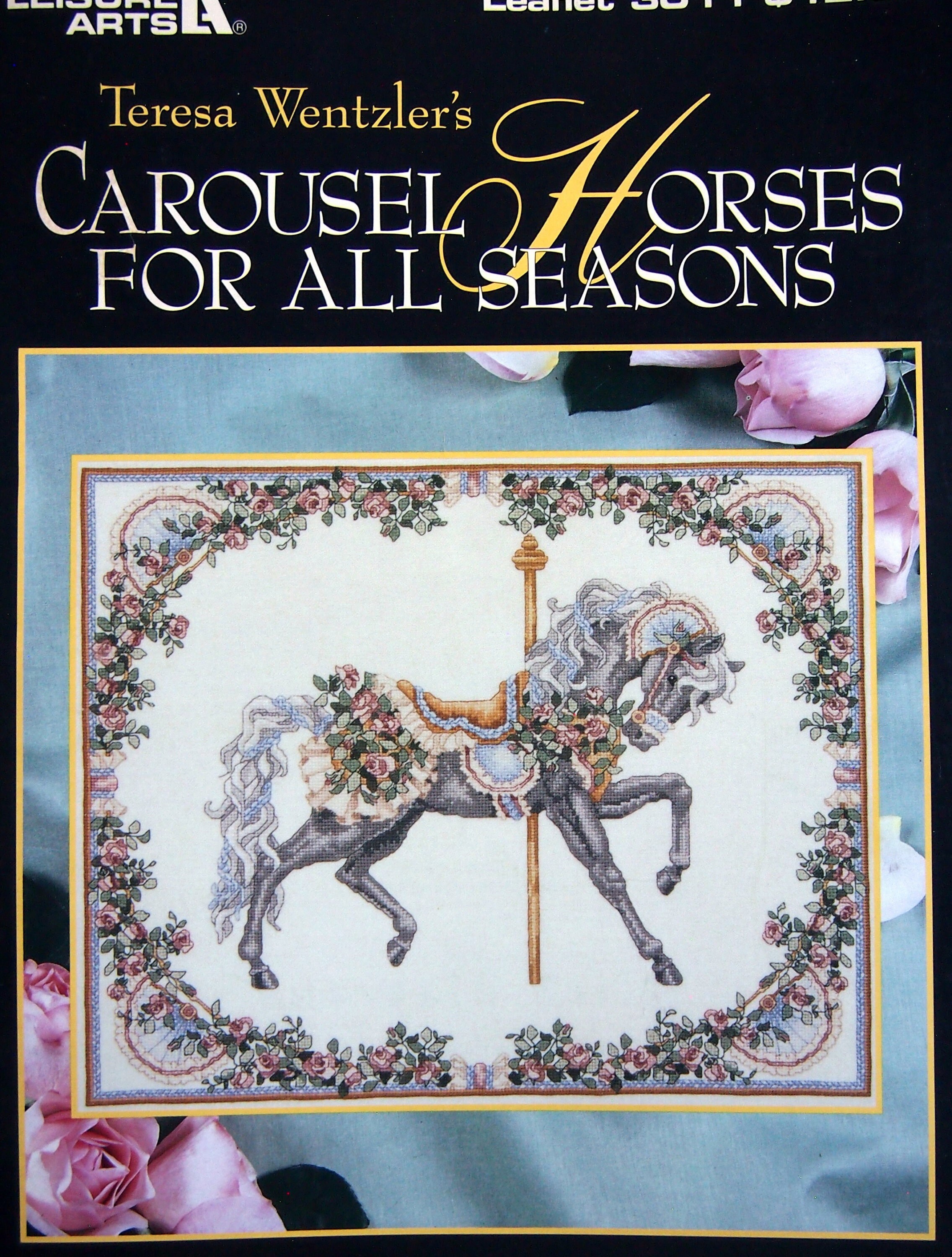 Carousel Horses for All Seasons by Teresa Wentzler Vintage Counted