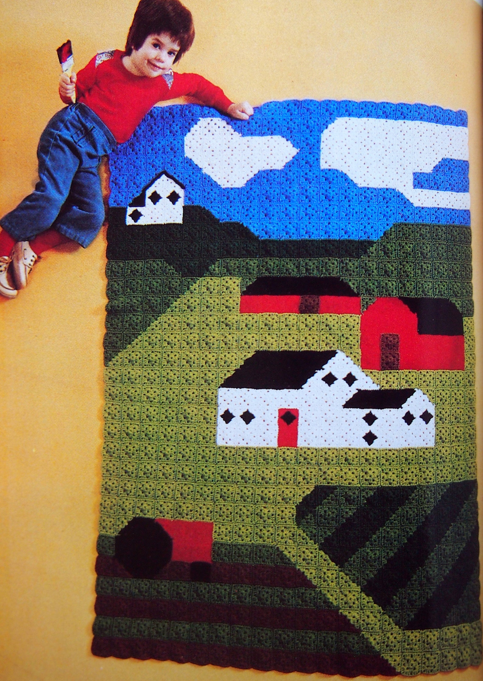 The Great Afghan Book Vintage Hardcover Knitting and Crochet Etsy