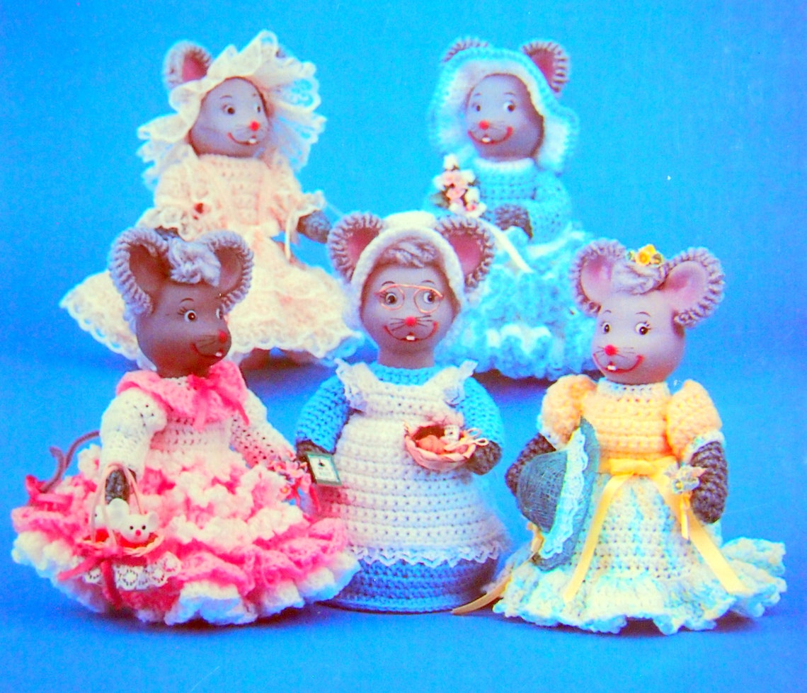 Mice Crochet Air Freshener Covers by TD Creations Vintage Etsy