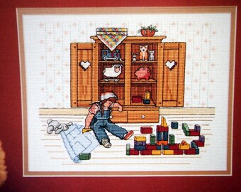 Sleepy Heads Dream Builder - Fourth In A Series By Alli-Cat Vintage Cross Stitch Pattern Leaflet 1989