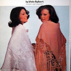 Tücher - Leaflet 2615 Von Viola Sylbert Und Columbia Minerva Vintage Strick- und Häkelanleitung Leaflet 1975