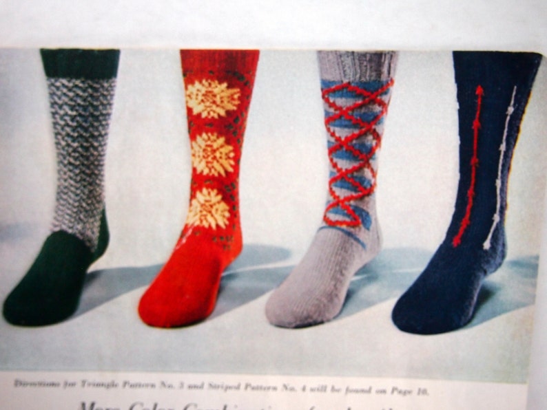 Vintage Knitting Leaflet 1955 118 By The American Thread Co Socks Star Book No