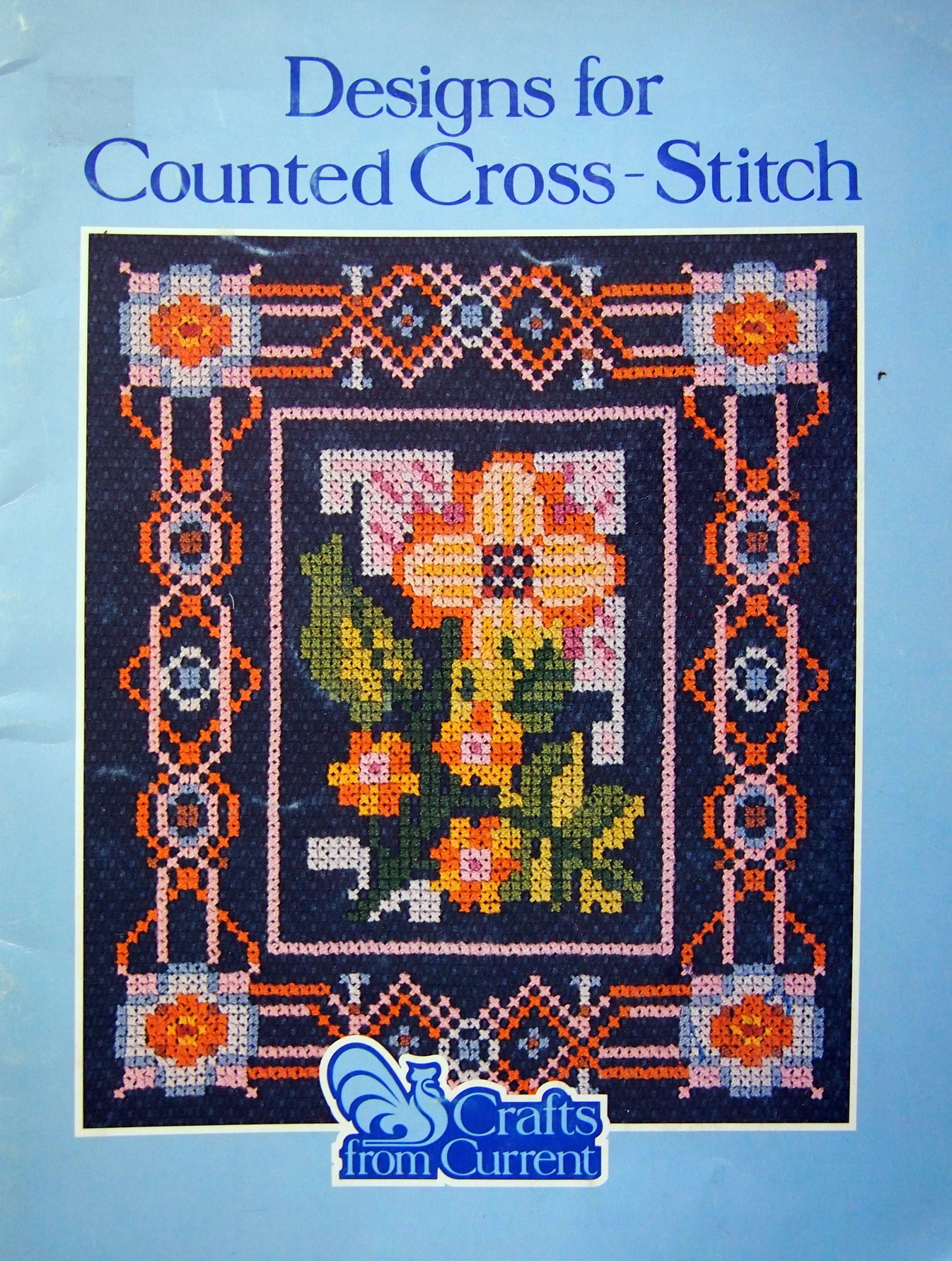 Designs for Counted Cross-stitch by Crafts From Current Vintage Cross  Stitch Pattern Booklet 1982 