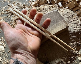 Hand carved wooden chopsticks