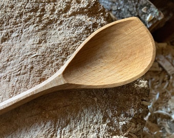 Cooking spoon, left handed, 12”  wooden spoon