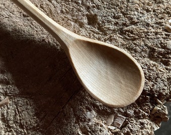 Dessert spoon, 8” wooden tea spoon