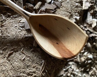Cooking spoon, left handed, 12” wooden spoon