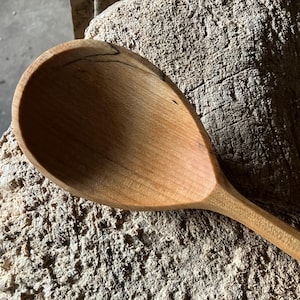 Serving spoon, cooking spoon, 10” wooden spoon