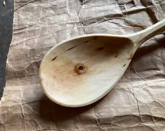 Serving spoon, cooking spoon, 10” wooden spoon