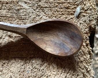 Tea spoon, dessert spoon, toddler spoon, serving spoon, 7” hand carved wooden spoon