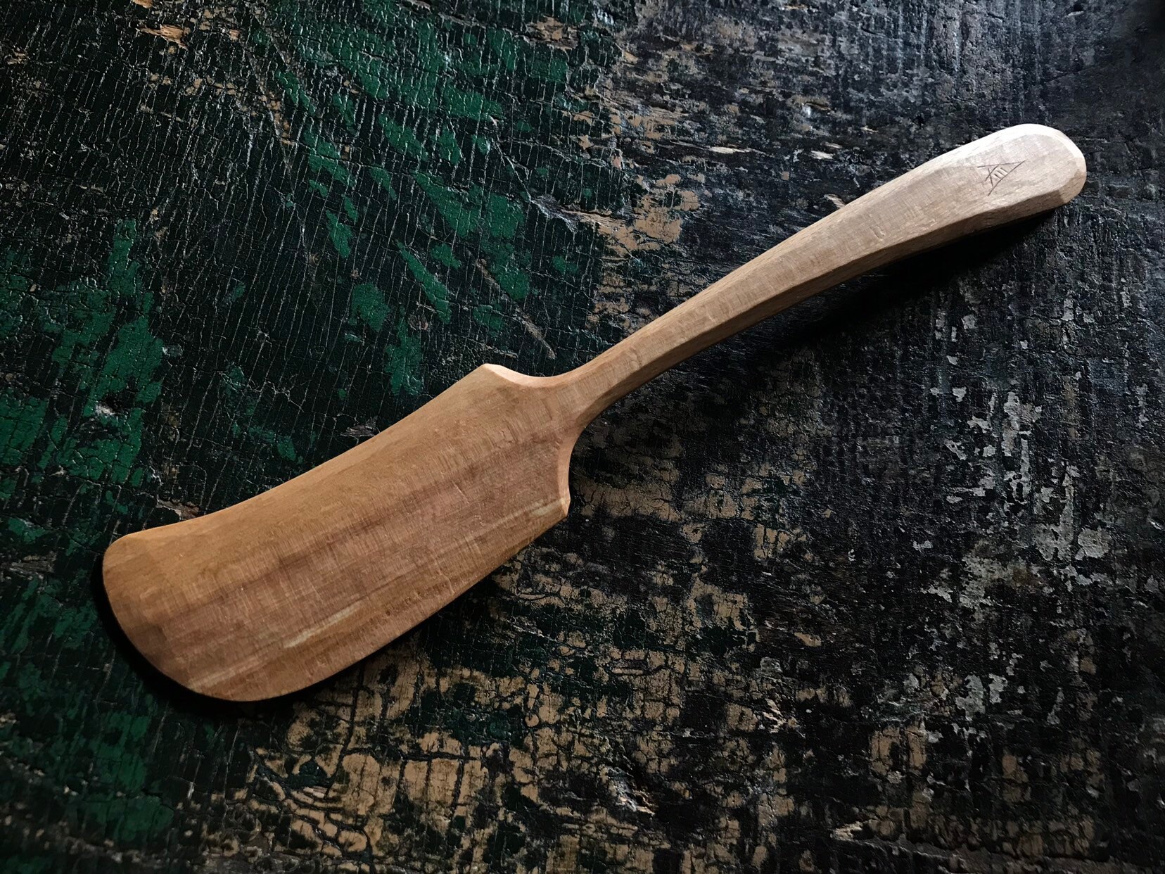 Butter spreader, small spatula, spreader, jam spreader, wooden knife, 9 long, carved by hand