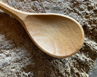 Dinner spoon, 7” wooden eating spoon