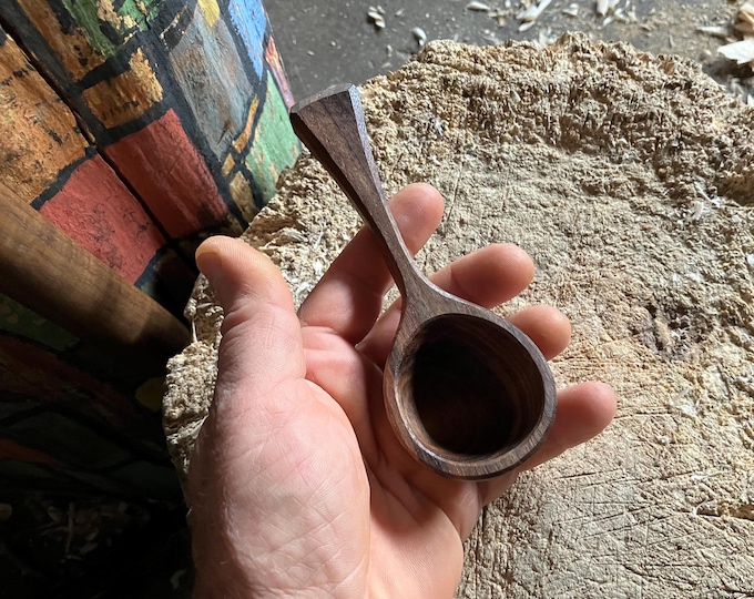 Featured listing image: Hand carved wooden coffee scoop