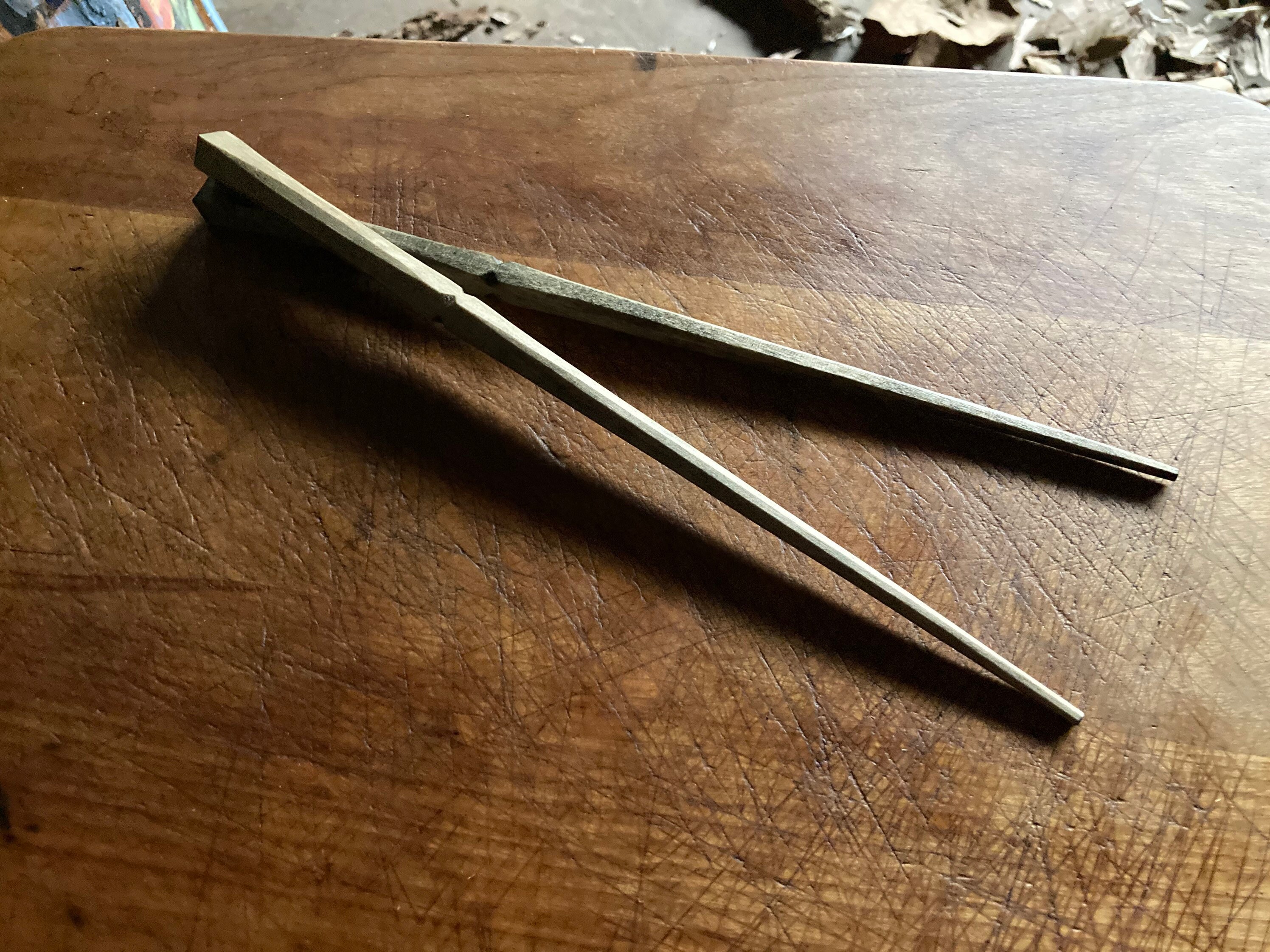 10 hand carved wooden chopsticks