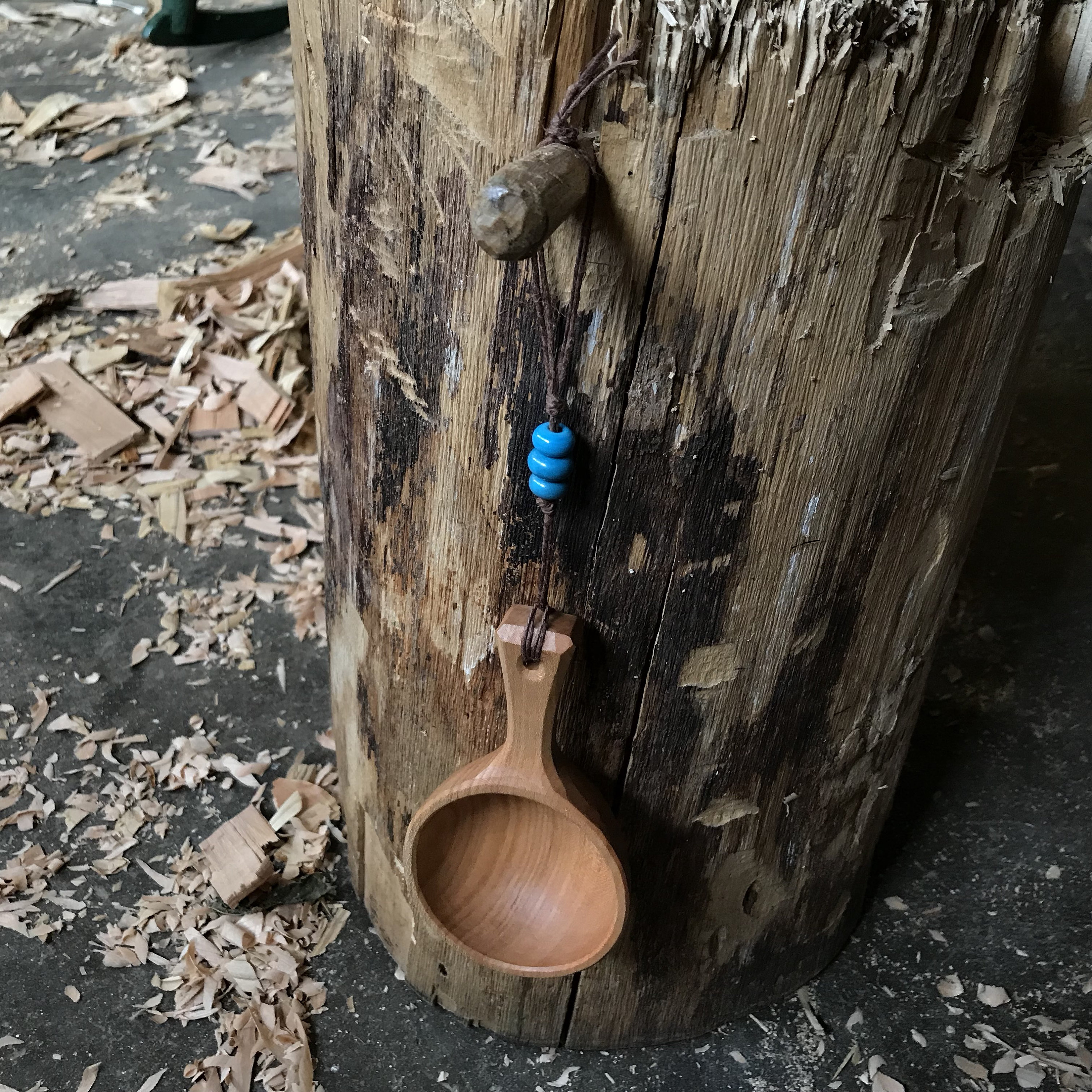 Hand carved drinking cup, mini kuksa or half noggin