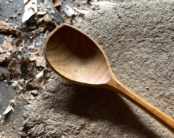 Cooking spoon, right handed, 12” wooden spoon