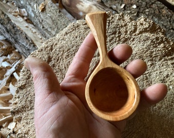 Coffee scoop, 2tbs scoop, 5” wooden scoop