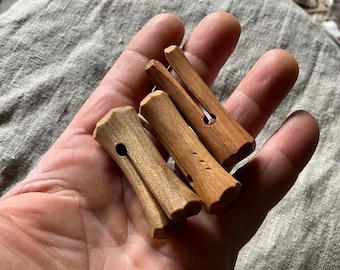 Hand carved bag clips, chip clips