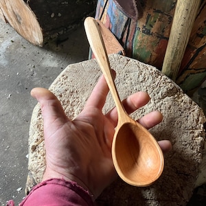 Serving spoon, cooking spoon, 10” wooden spoon