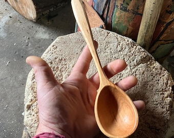 Serving spoon, cooking spoon, 10” wooden spoon