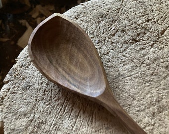 Cooking spoon, right handed, 12” wooden spoon