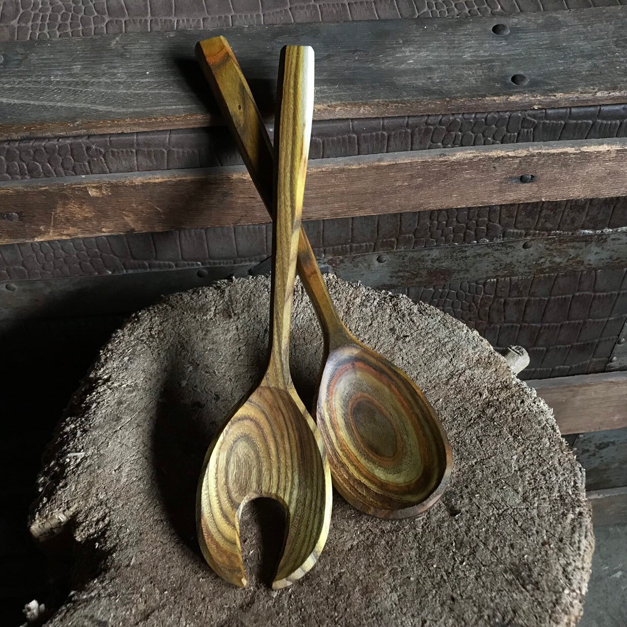 Salad spoons, salad servers, wooden spoons, serving spoons, 10 long