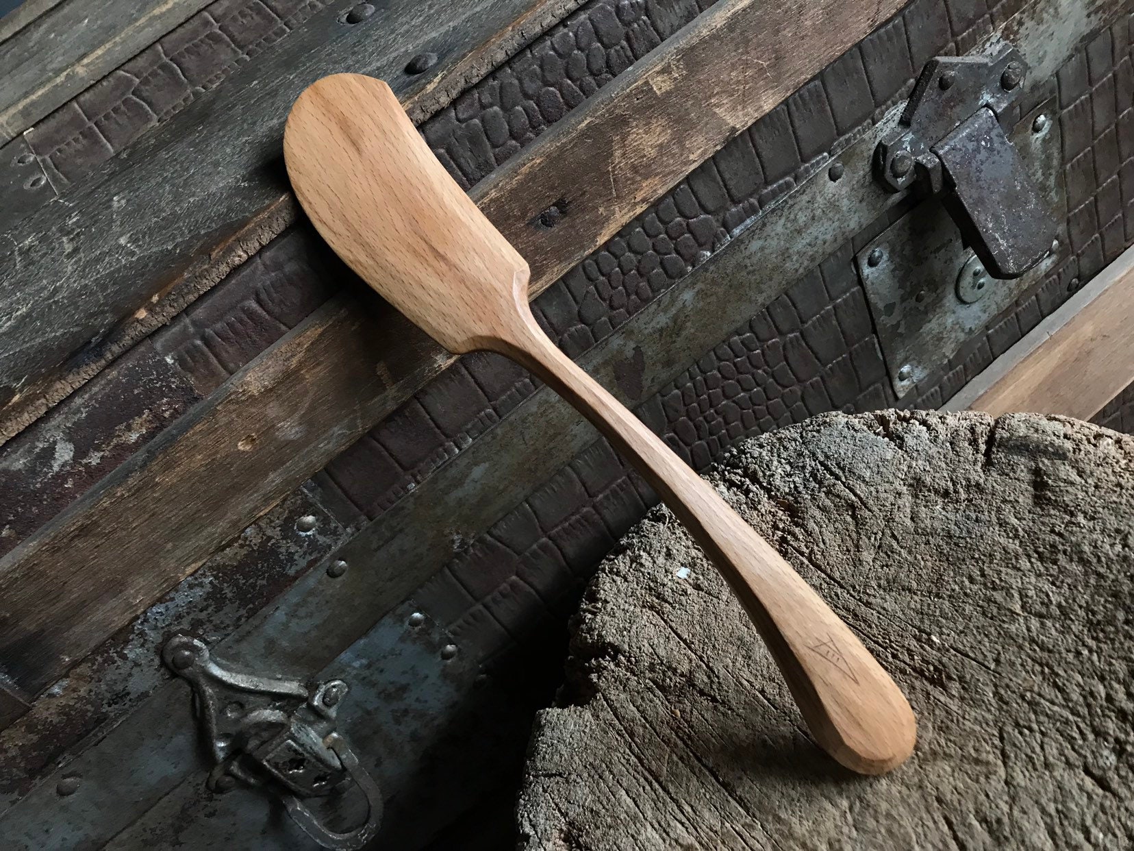 Butter spreader, spatula, spreader, jam spreader, wooden knife, 9 long