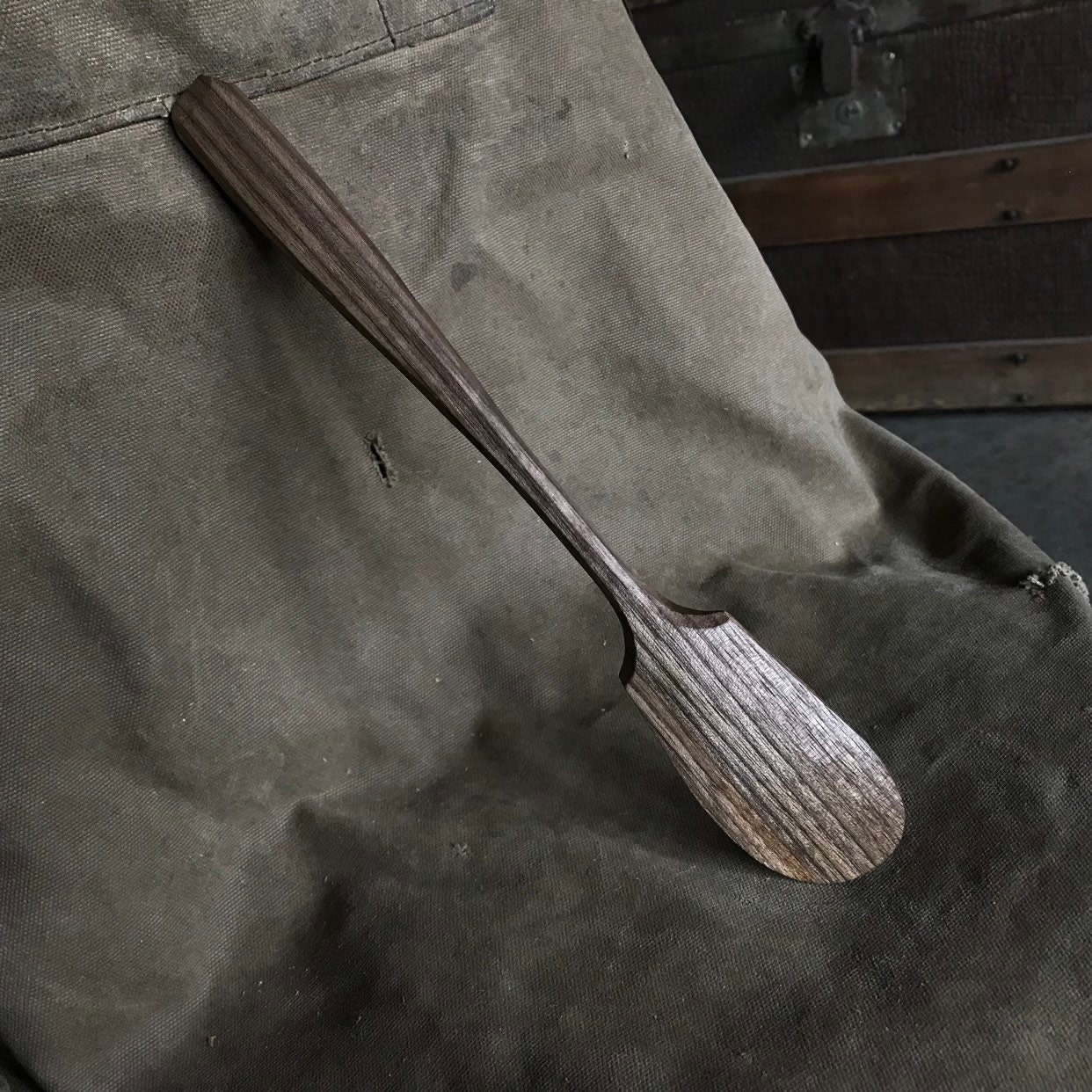 Wooden spatula, spatula, spreader, 10 long, hand carved