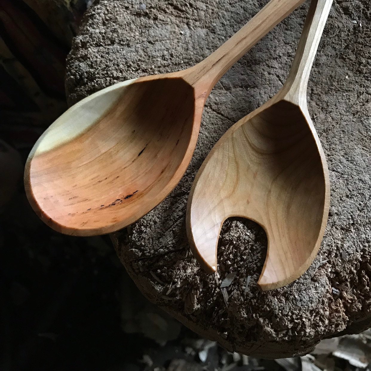 Salad spoons, salad servers, wooden spoons, serving spoons, 10 long