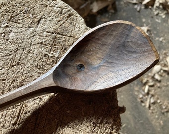 Cooking spoon, right handed, 14” wooden spoon
