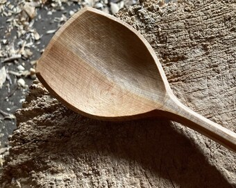 Serving spoon, cooking spoon, 10” wooden spoon