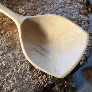 Serving spoon, cooking spoon, 10” wooden spoon