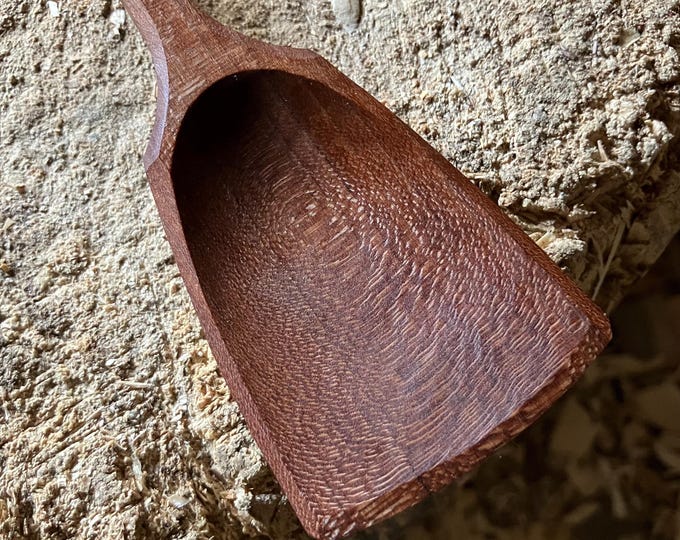Featured listing image: Wok style cooking spoon, 11” wooden spoon