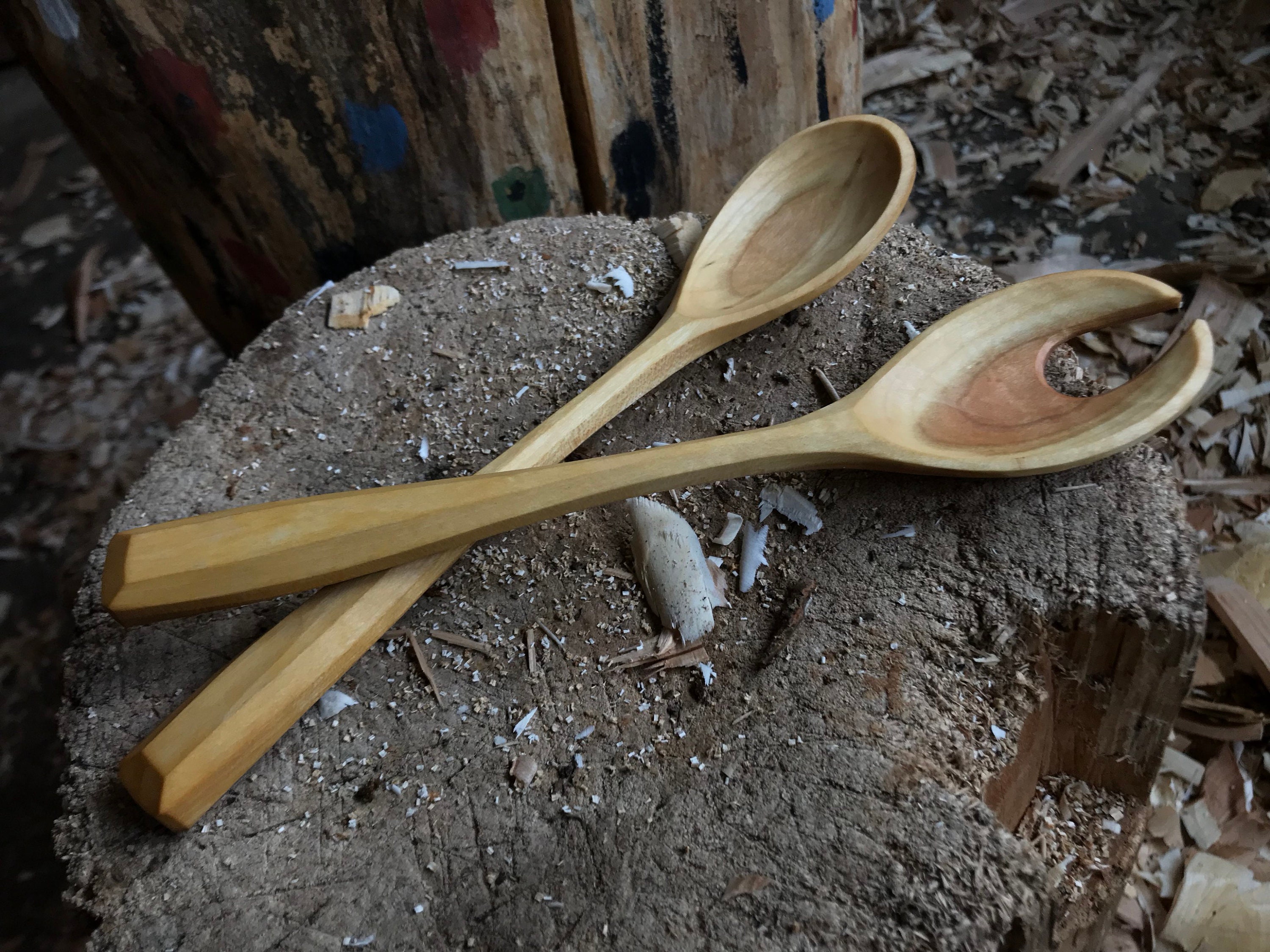 Salad spoons, salad servers, wooden spoons, serving spoons, 9 long