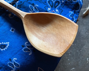 Serving spoon, cooking spoon, 10” wooden spoon