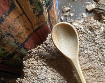 Cooking spoon, eating spoon, 9” camping spoon