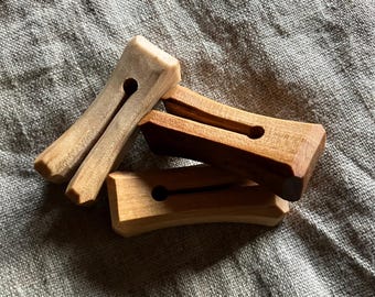 Hand carved bag clips, chip clips