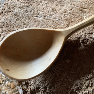 Serving spoon, cooking spoon, 10” wooden spoon