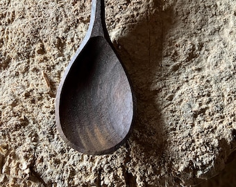 Dinner spoon, 8” wooden eating spoon