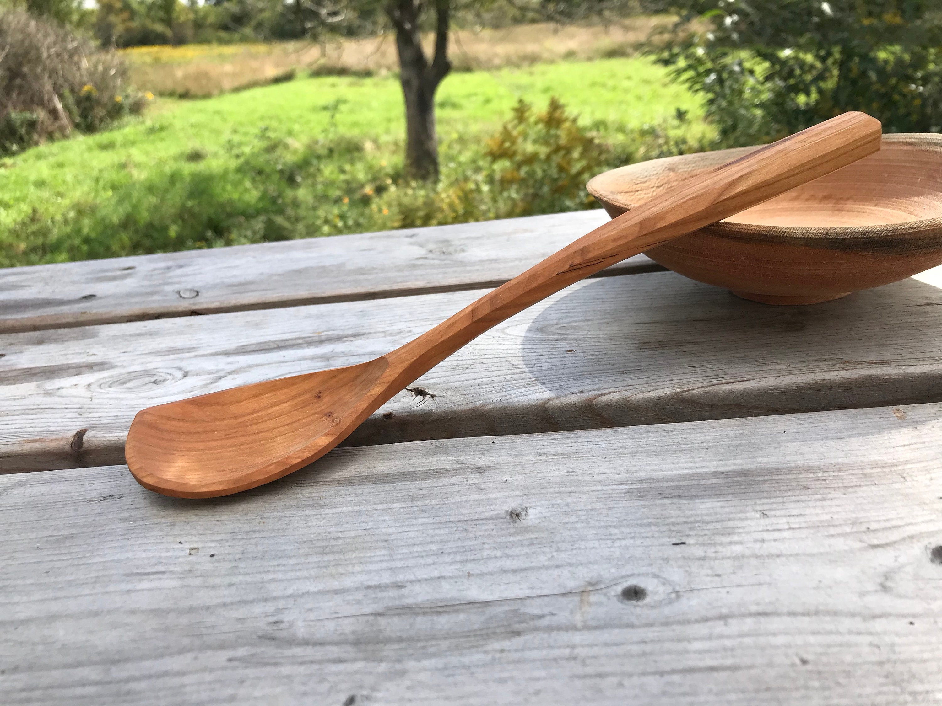 11 wooden spoon, cooking spoon, serving spoon, hand carved wooden spoon