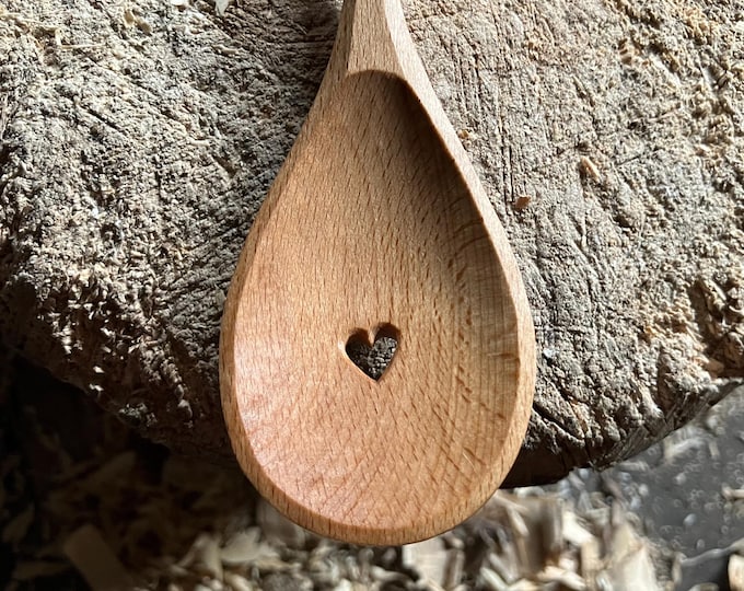 Featured listing image: Hand carved wooden cooking spoon