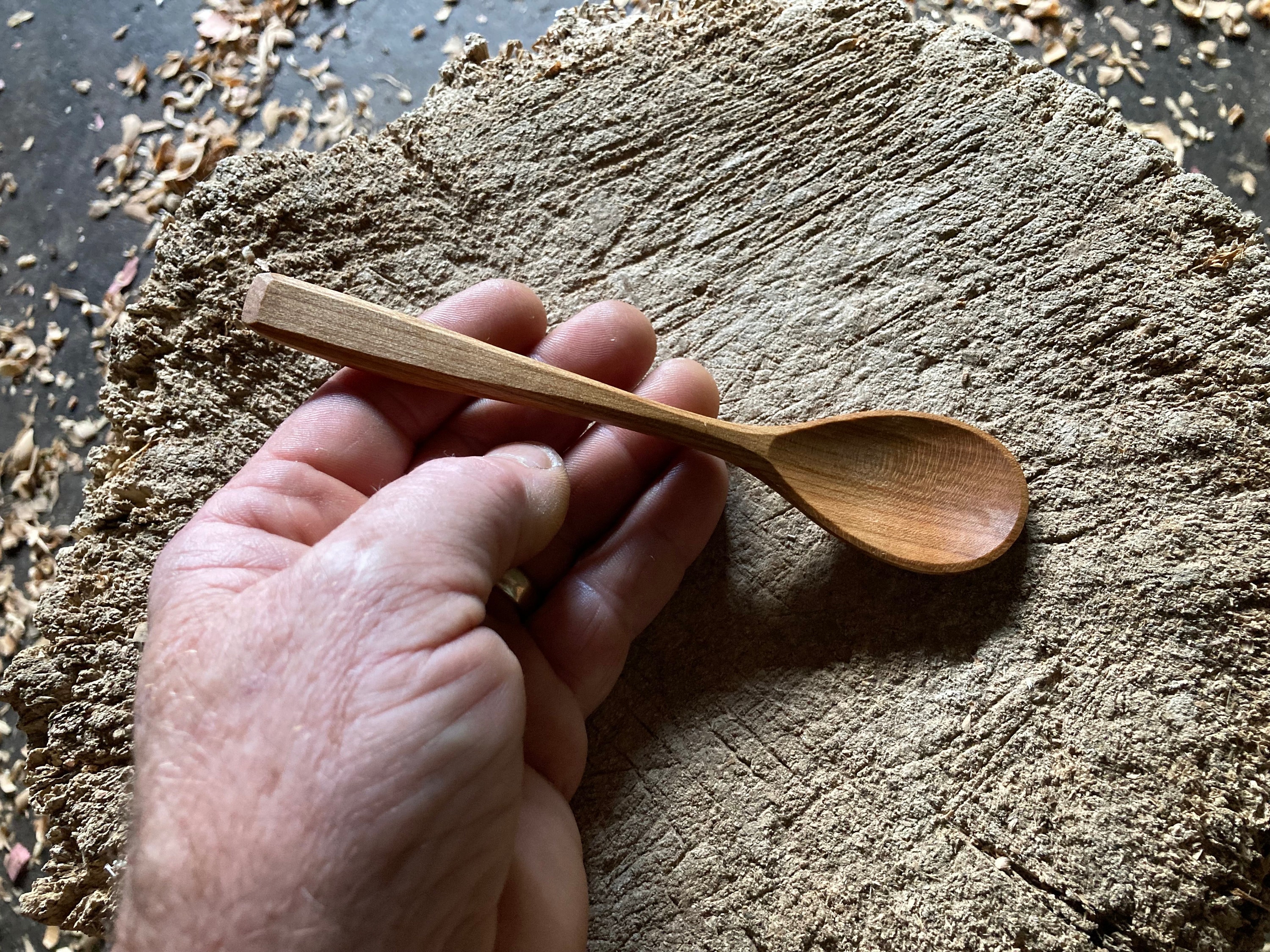 Wood Baby Spoon, 6 in Handmade Wooden Baby Spoon, Hardwood and Heirloom, A Keeps