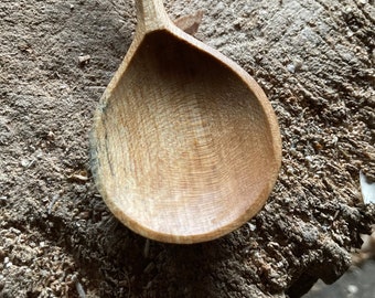 Dinner spoon, 8” wooden eating spoon