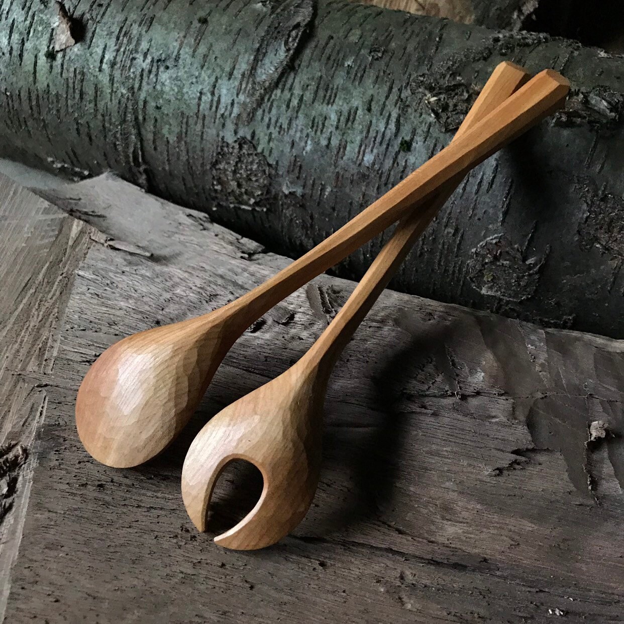 9 salad spoons, serving spoons, cooking spoons