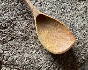 Cooking spoon, left handed, 12” wooden spoon