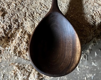 Serving spoon, cooking spoon, 11” wooden spoon