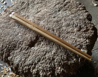 Hand carved 9” wooden chopsticks