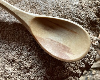 Dinner spoon, 8” wooden eating spoon